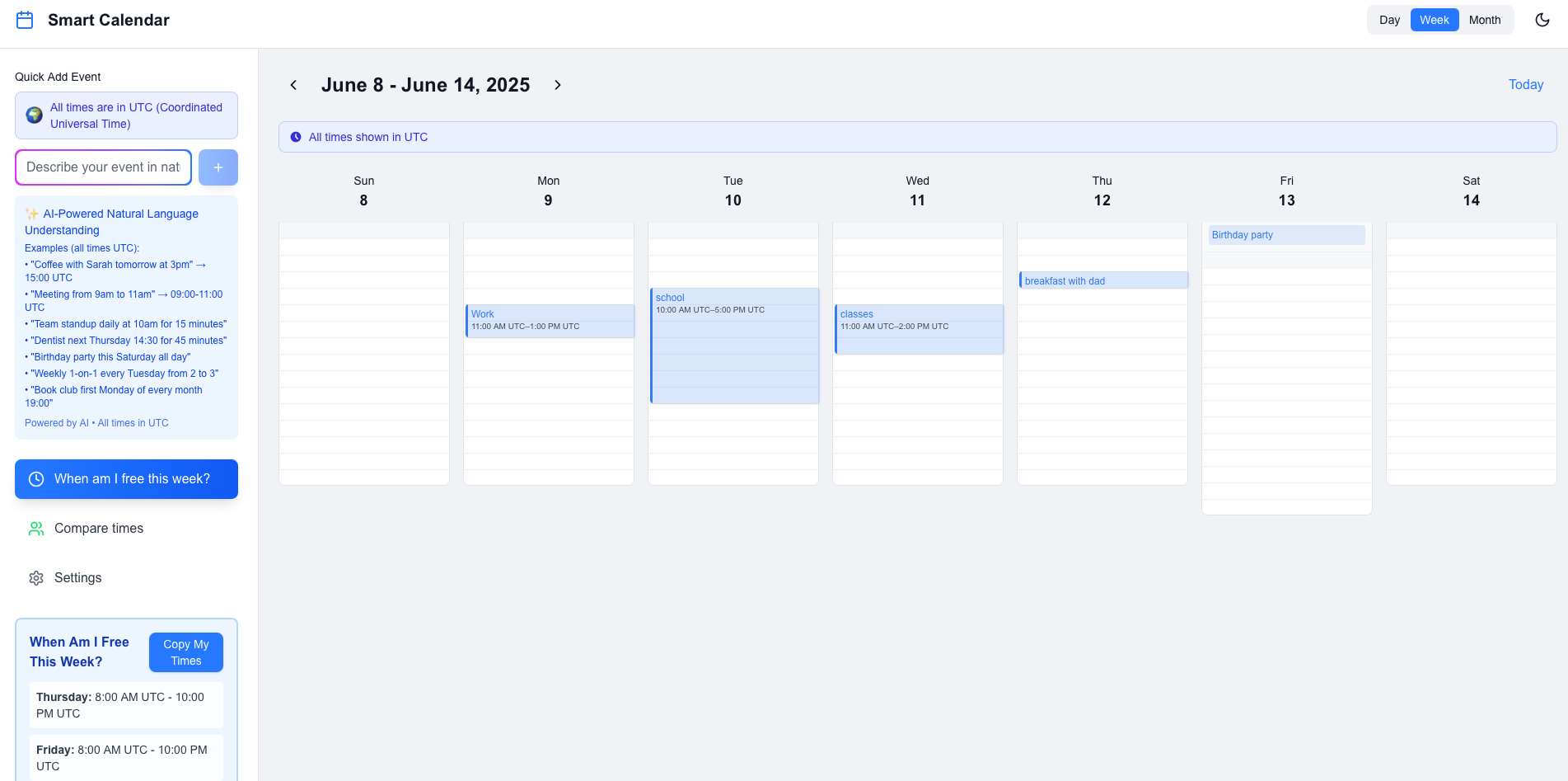 Smart Calendar Screenshot 1