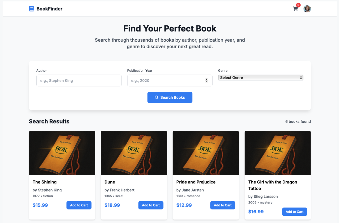 Book Cart Screenshot 1