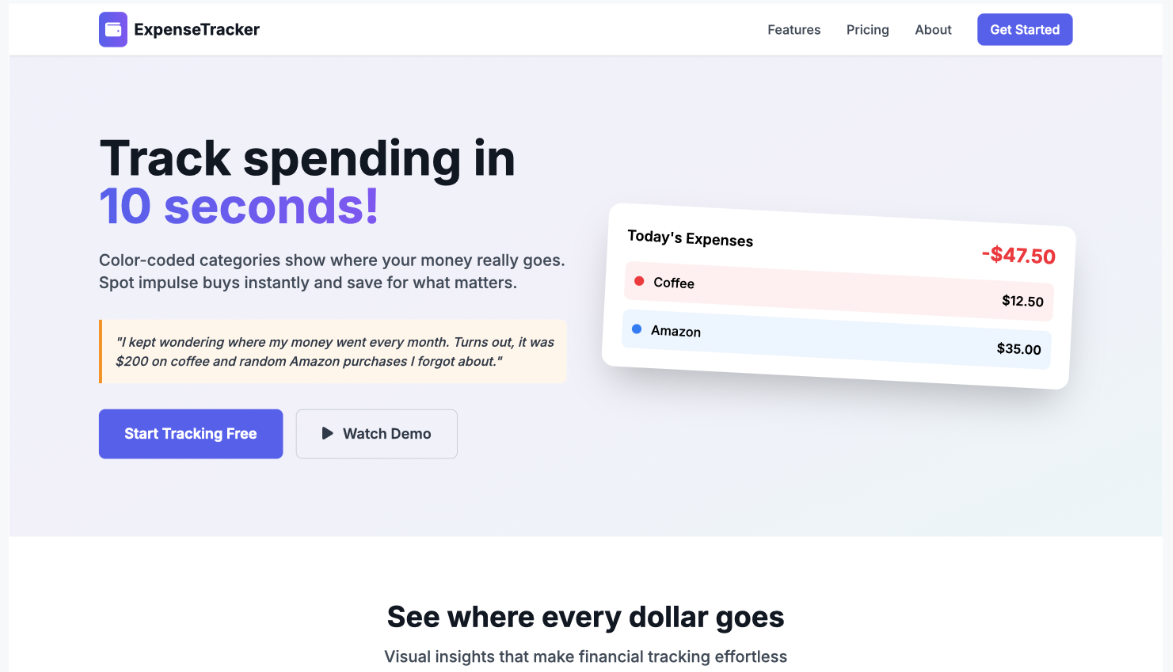 Expense Tracker App Screenshot 1