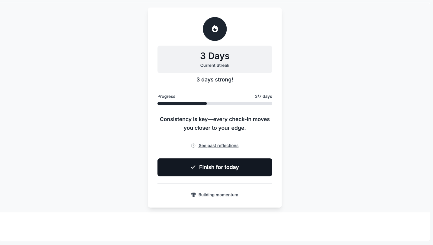 Sport-Mindset Habit Platform Screenshot 1